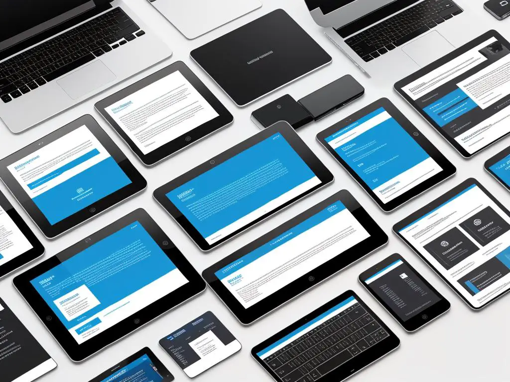 An image showing the importance of Bootstrap in web development, displaying different responsive websites on various devices.