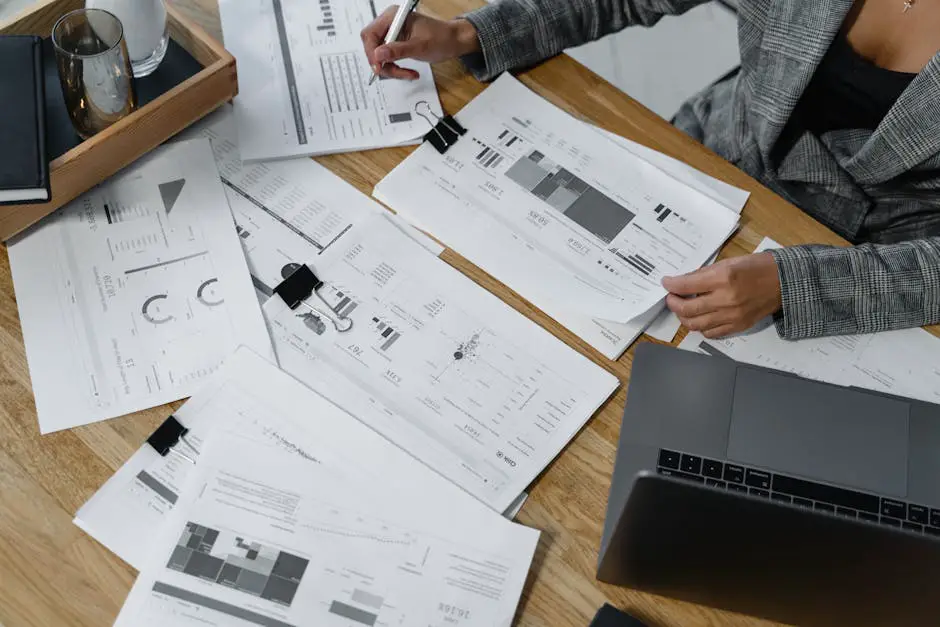 A team conducting a content audit with spreadsheets and analytics reports