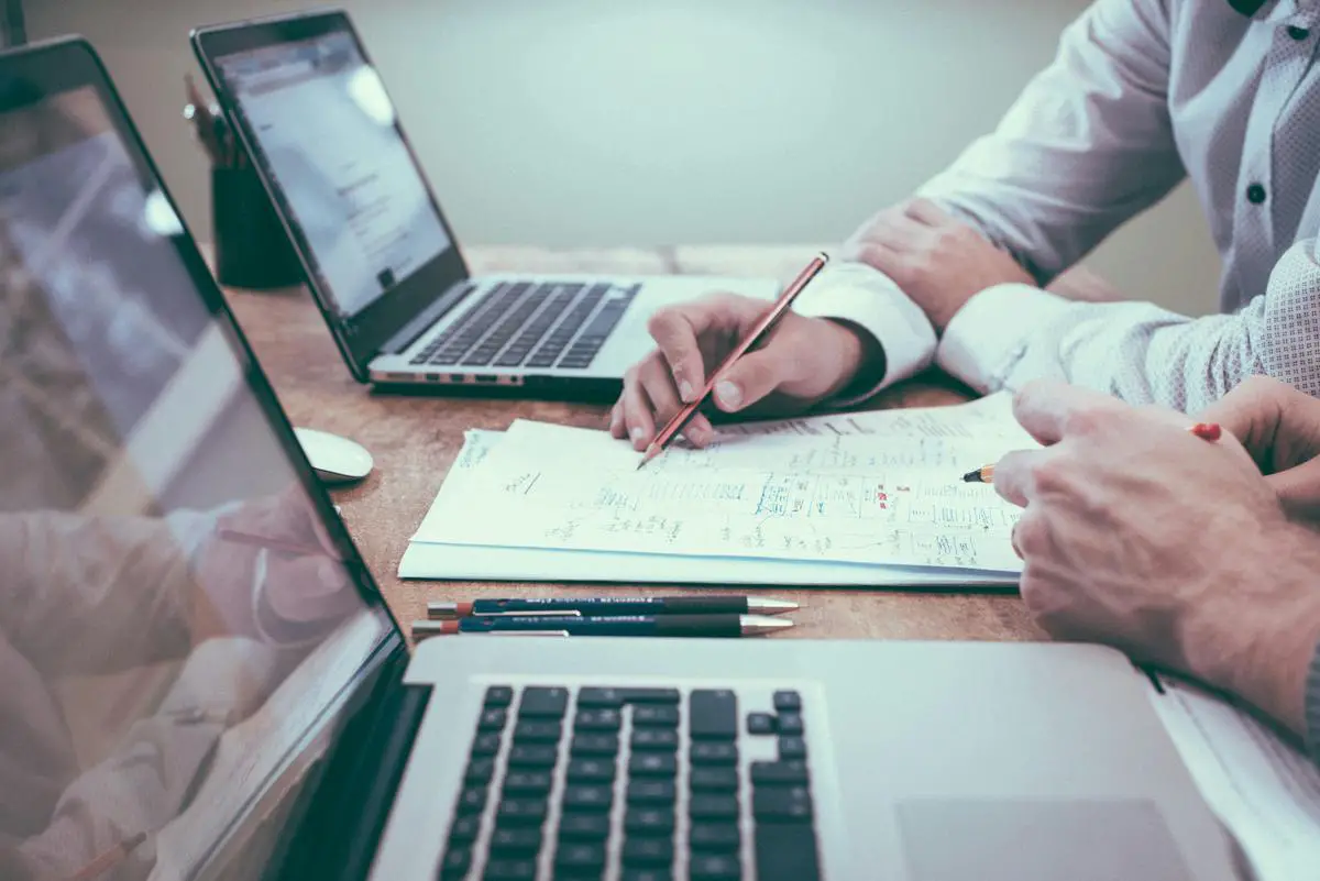A person conducting due diligence for a website sale, examining financial records and analytics