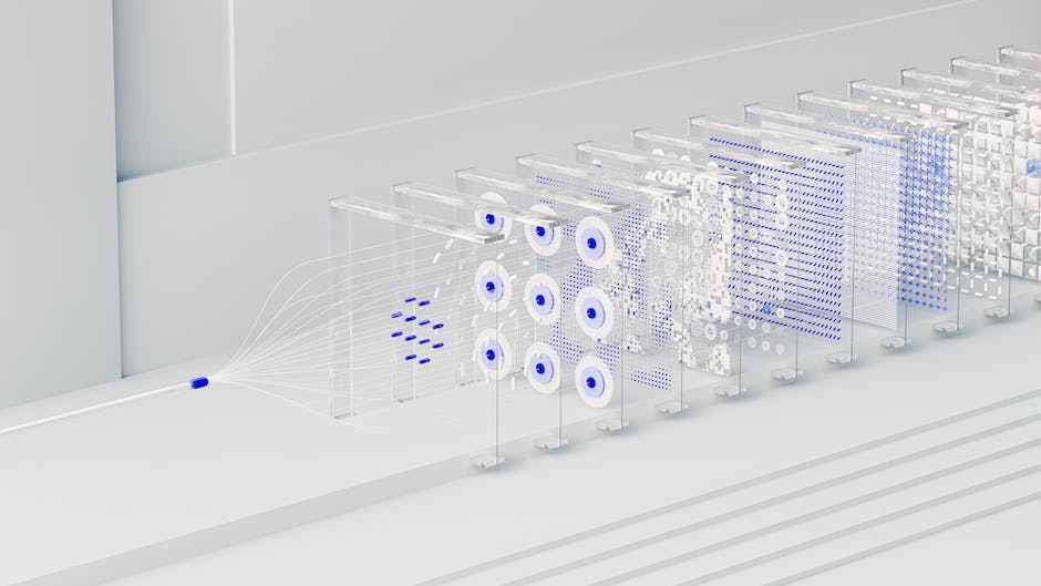 A visual representation of OpenAI's GPT-3 model showing interconnected nodes and layers of a neural network.