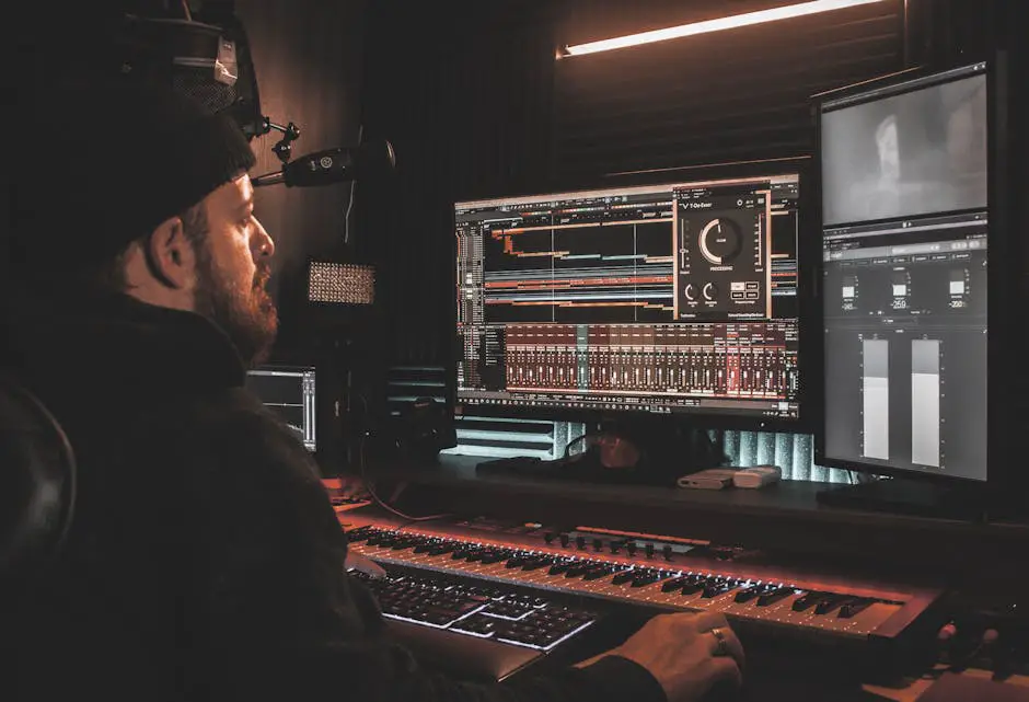 A person testing a plugin in a staging environment with performance monitors