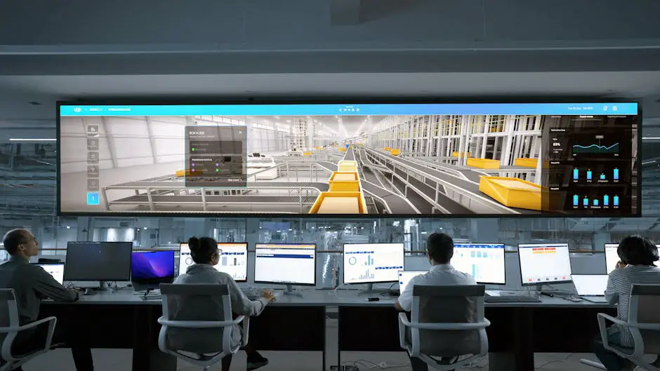A high-tech security operations center monitoring and responding to security incidents