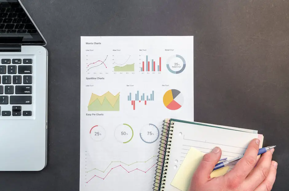 A person reviewing detailed website analytics and financial reports on multiple screens